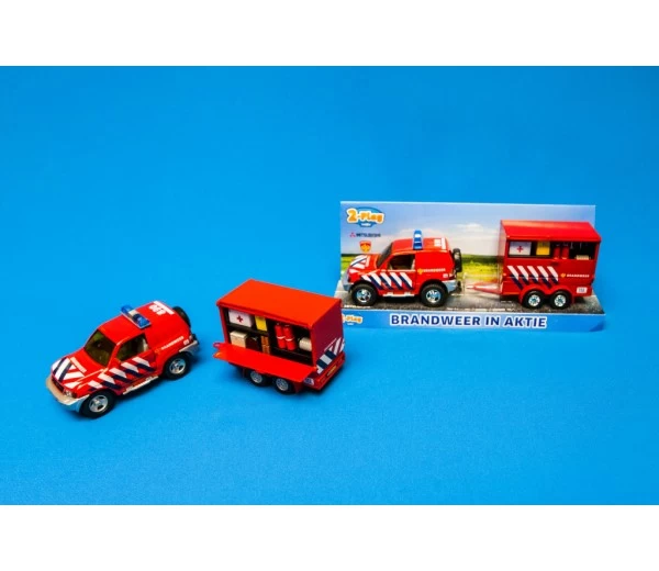 Brandweerauto Met Aanhanger – Speelset 2Play Traffic 1 Brandweerauto Met Aanhanger – Speelset 2Play Traffic