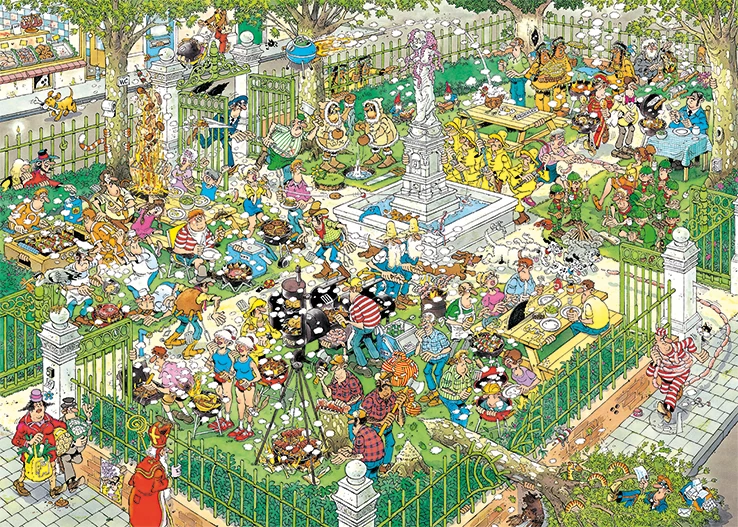 Jumbo 19099 Puzzel JanvanHaasteren FoodTruck Festival+BBQ Party 2×1000 2 Jumbo 19099 Puzzel JanvanHaasteren FoodTruck Festival+BBQ Party 2×1000 - Afbeelding 2