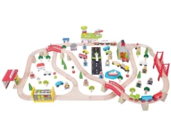 BigJigs BJT018 Houten Trein 124-delige Treinset Transport -Speelgoed Verkoop BJT018 bigjigs houten trein houten treinbaan transportset.png 1