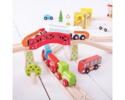 BigJigs BJT018 Houten Trein 124-delige Treinset Transport -Speelgoed Verkoop BJT018 bigjigs houten trein houten treinbaan transportset.png 3