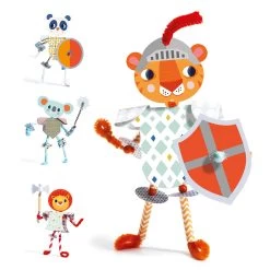 Djeco Rijgen Knutselset Mijn-Ridders -Speelgoed Verkoop Djeco Rijgen met chenille Ridders 3