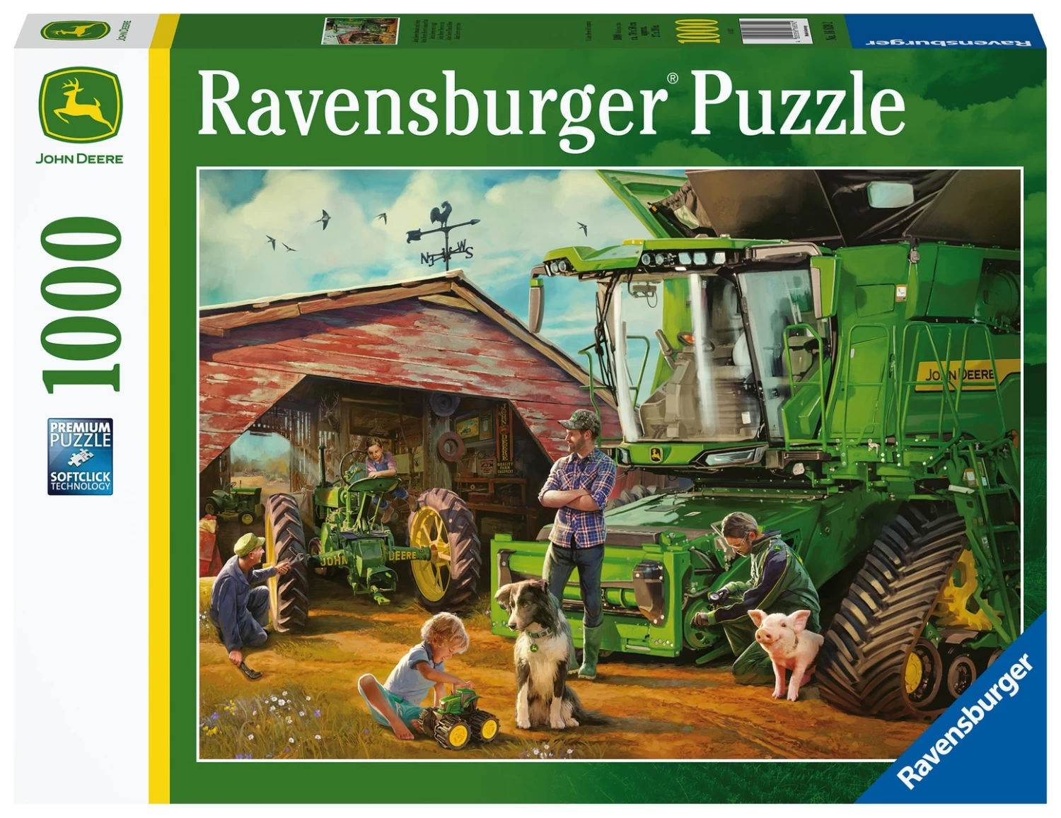 John-Deere-Hakselaar Puzzel Ravensburger 1000-stukjes 1 John-Deere-Hakselaar Puzzel Ravensburger 1000-stukjes