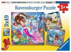 Betoverende Zeemeerminnen Puzzelbox Ravensburger 3 X 49 Stukjes
