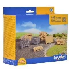 Bruder 2415 Logistieke Set Kisten En Pallets -Speelgoed Verkoop bruder 02415 pallets kratten 1