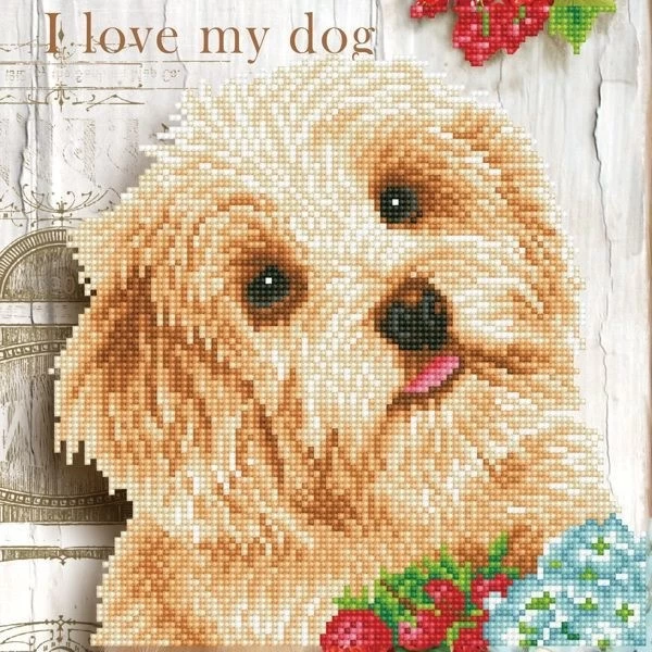Diamond Dotz I Love My Dog 50x26cm. DiamondPainting 1 Diamond Dotz I Love My Dog 50x26cm. DiamondPainting