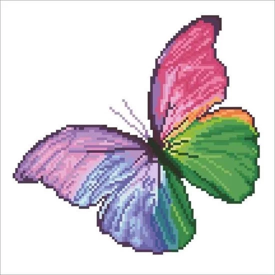 Diamond Dotz Flutter By Pink 31x31cm. DiamondPainting 2 Diamond Dotz Flutter By Pink 31x31cm. DiamondPainting - Afbeelding 2