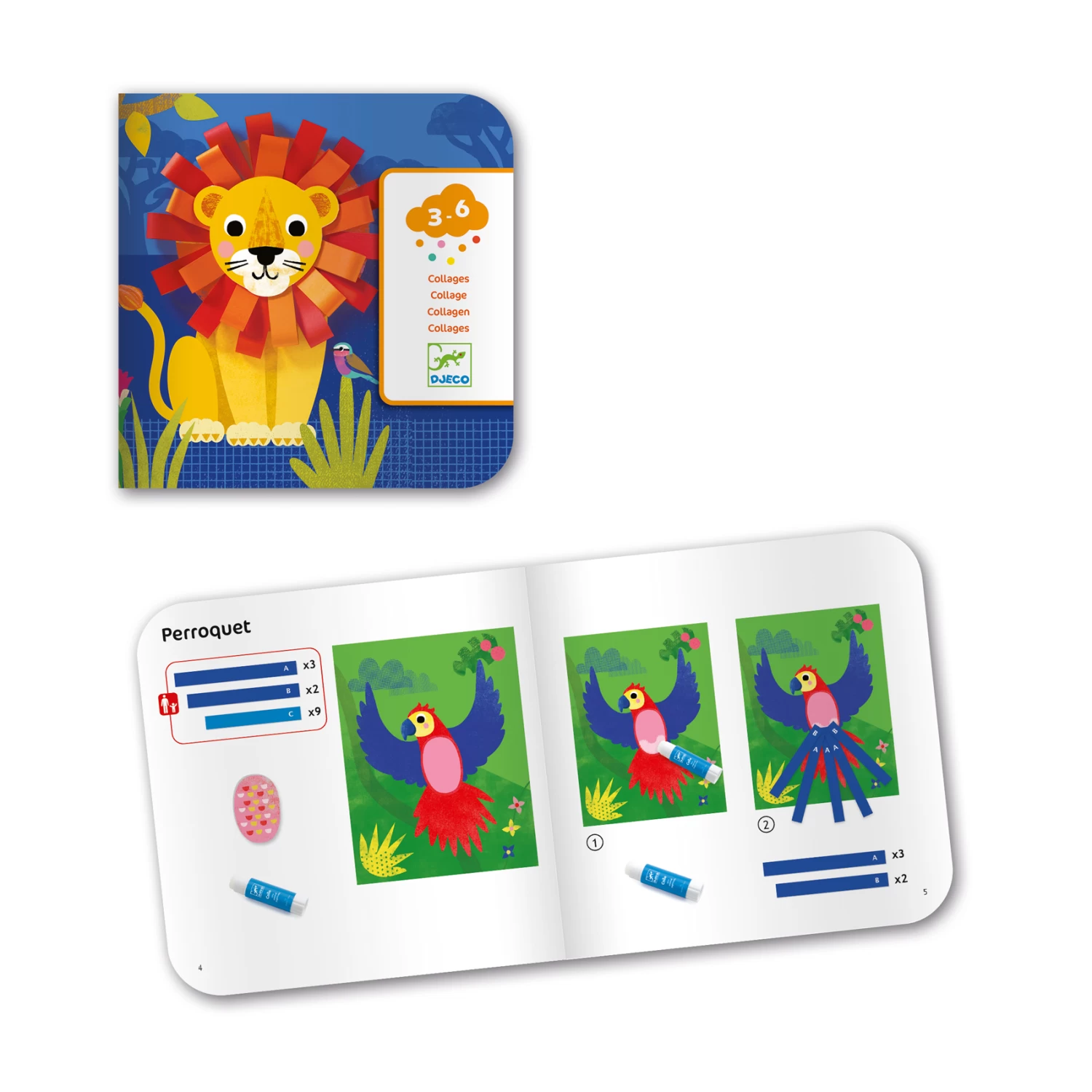 Djeco Collage Met-Krullen Knutselset 2 Djeco Collage Met-Krullen Knutselset - Afbeelding 2