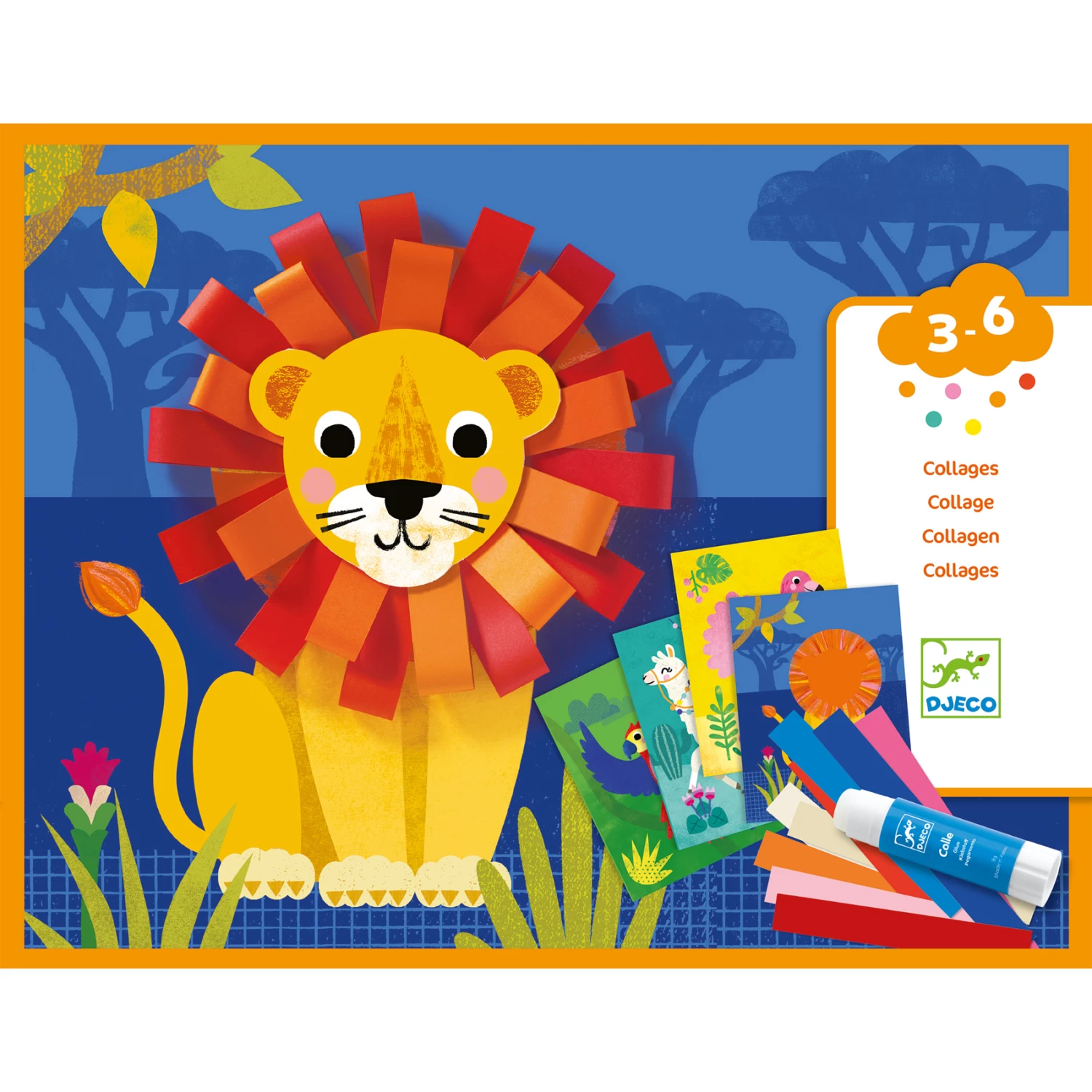 Djeco Collage Met-Krullen Knutselset 4 Djeco Collage Met-Krullen Knutselset - Afbeelding 4