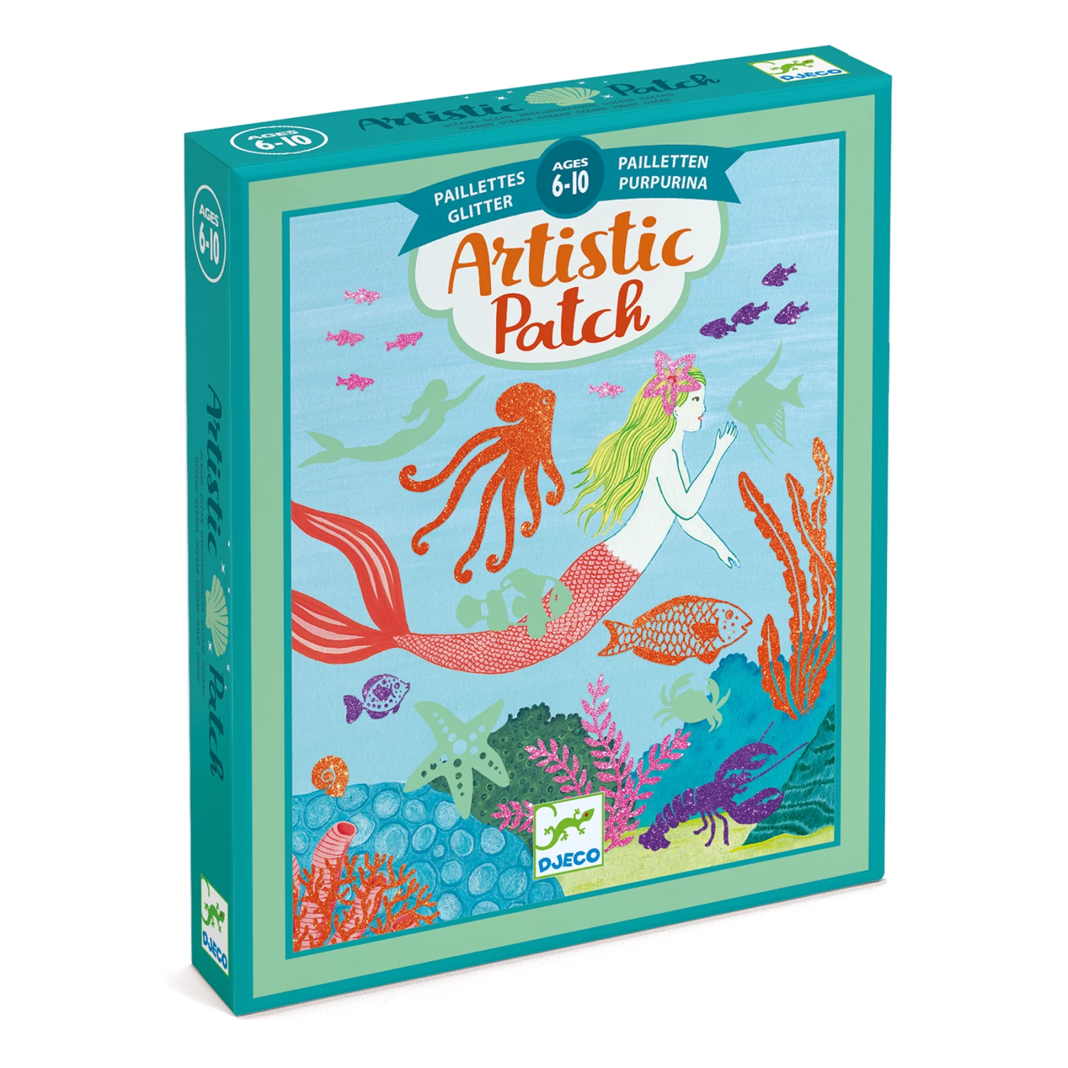 Djeco Knutselset Artistieke-glitterplaatjes Oceaan 1 Djeco Knutselset Artistieke-glitterplaatjes Oceaan