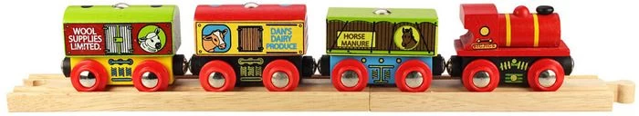 BigJigs BJT426 Houten Trein Farm Boerderij 2 BigJigs BJT426 Houten Trein Farm Boerderij - Afbeelding 2