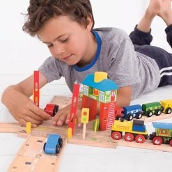 BigJigs BJT226 Rail & Road Seinhuisje -Speelgoed Verkoop houtentrein bigjigs signaalhuis overweg bigjigs bjt226 1 1