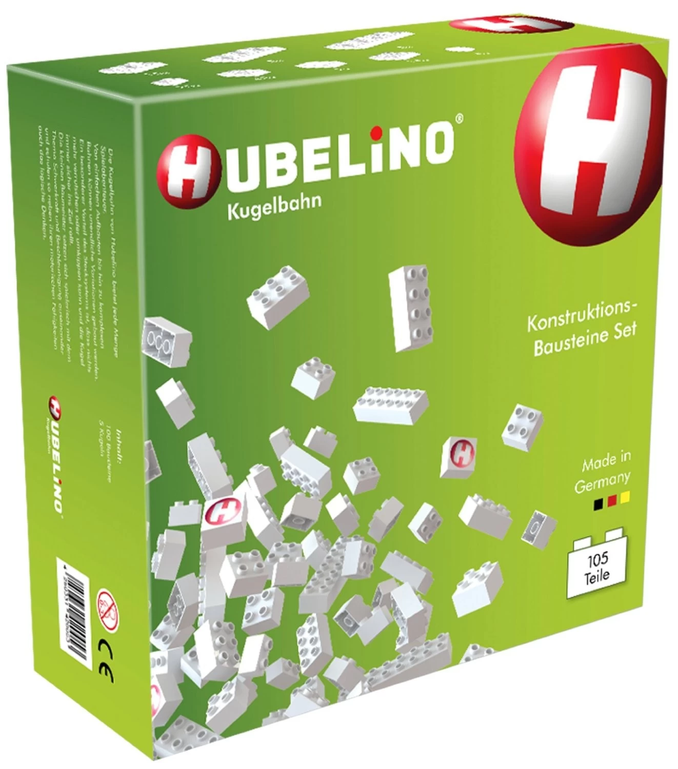 Hubelino Set Witte Bouwstenen 105-delig 2 Hubelino Set Witte Bouwstenen 105-delig - Afbeelding 2