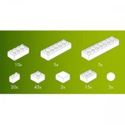 Hubelino Set Witte Bouwstenen 105-delig 7 Hubelino Set Witte Bouwstenen 105-delig -Speelgoed Verkoop hubelino 4200531 blokken wit 105 delig 2