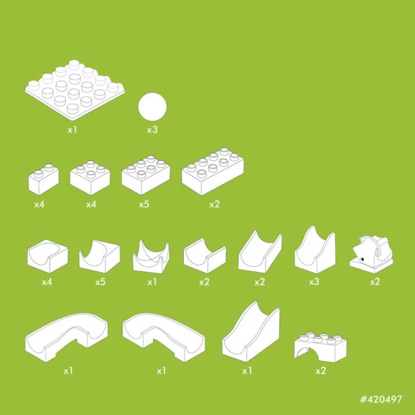 Hubelino Knikkerbaan Uitbreidingset Wissel 43-delig 6 Hubelino Knikkerbaan Uitbreidingset Wissel 43-delig - Afbeelding 6