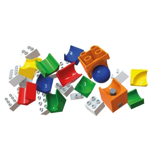 Hubelino Knikkerbaan Uitbreidingsset Katapult 41-delig 3 Hubelino Knikkerbaan Uitbreidingsset Katapult 41-delig - Afbeelding 3