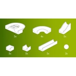 Hubelino Knikkerbaan Baanelementen Aanvulset 30-delig -Speelgoed Verkoop hubelino knikkerbaan 30 delig 420046 2