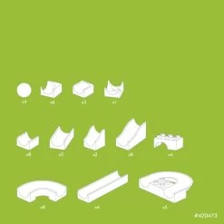 Hubelino Knikkerbaan Baanelementen 55-delig -Speelgoed Verkoop hubelino starterset kogelbaan duplo 55 delig 1