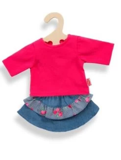 Spijkerrrok Met T-shirt Mt. 28 -35 Cm.