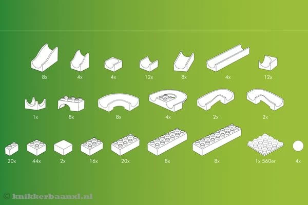Hubelino Knikkerbaan Bouwdoos 200-delig 4 Hubelino Knikkerbaan Bouwdoos 200-delig - Afbeelding 4