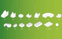 Hubelino Knikkerbaan Bouwdoos Mini-set 45-delig 6 Hubelino Knikkerbaan Bouwdoos Mini-set 45-delig -Speelgoed Verkoop knikkerbaan 45 delig hubelino 420139 2