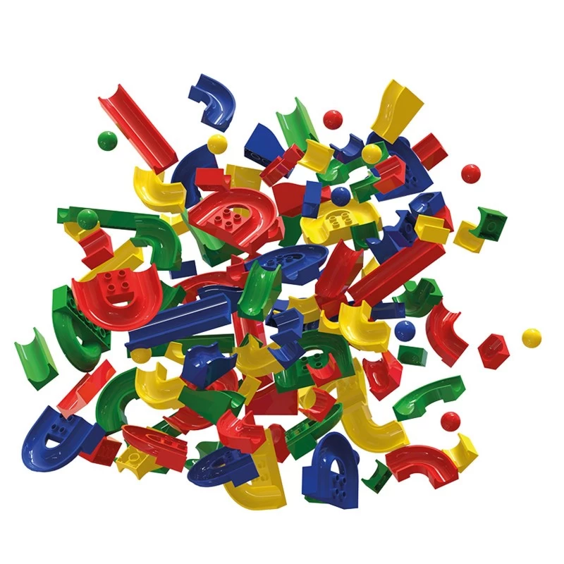 Hubelino Knikkerbaan Baanelementenset 128-delig 5 Hubelino Knikkerbaan Baanelementenset 128-delig - Afbeelding 5