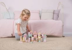Little Dutch Houten Blokkenton Rose LittleDutch -Speelgoed Verkoop little dutch 4412 roze houten blokken in ton 3