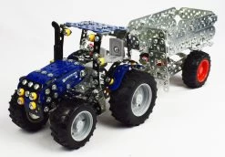 Tronico Mini New Holland T4 Met Aanhangwagen – 1 : 32 -Speelgoed Verkoop new holland t4 met aanhanger tronico mini 10056