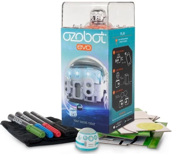Ozobot Evo Crystal White – STEM De Sociale Smart Robot 1 Ozobot Evo Crystal White – STEM De Sociale Smart Robot