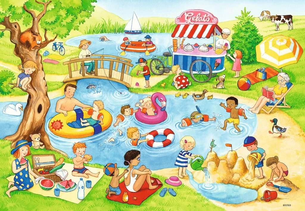 Plezier Aan Het Meer – Puzzelbox Ravensburger 2 X 24 Stukjes 3 Plezier Aan Het Meer – Puzzelbox Ravensburger 2 X 24 Stukjes - Afbeelding 3