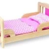 Pintoy Houten Poppenbed Roze Met Dekbedje