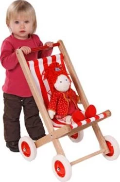 Poppenbuggy Hout -Speelgoed Verkoop poppenbuggy loewenherz 55410 1 1