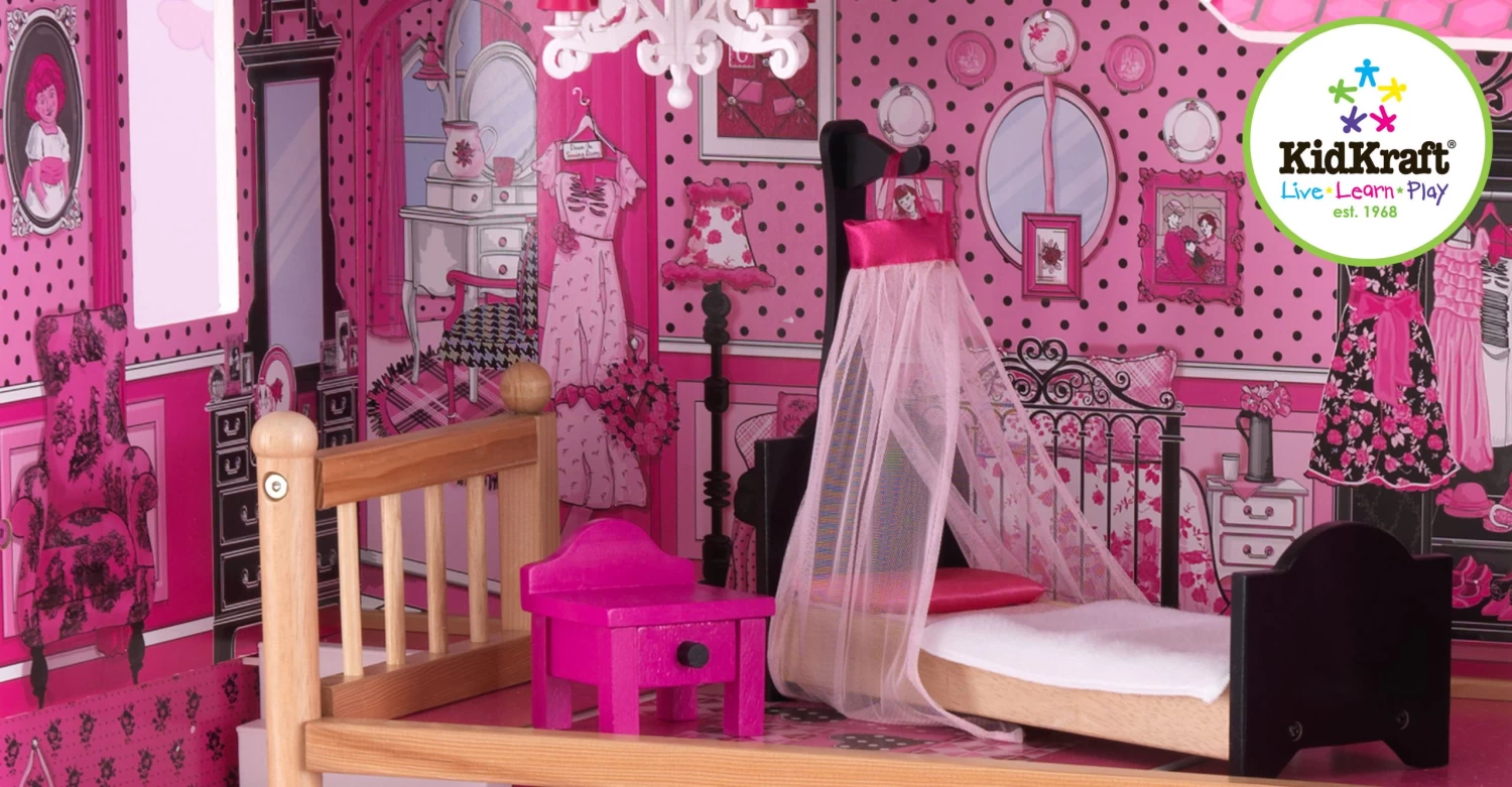 Poppenhuis Barbiehuis Amelia 3 Poppenhuis Barbiehuis Amelia - Afbeelding 3