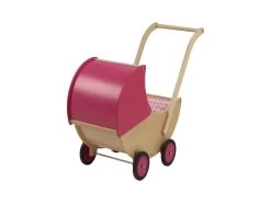 Poppenwagen Met Kap V. Dijktoys Rose -Speelgoed Verkoop poppenwagen met kap rose v.dijktoys 1