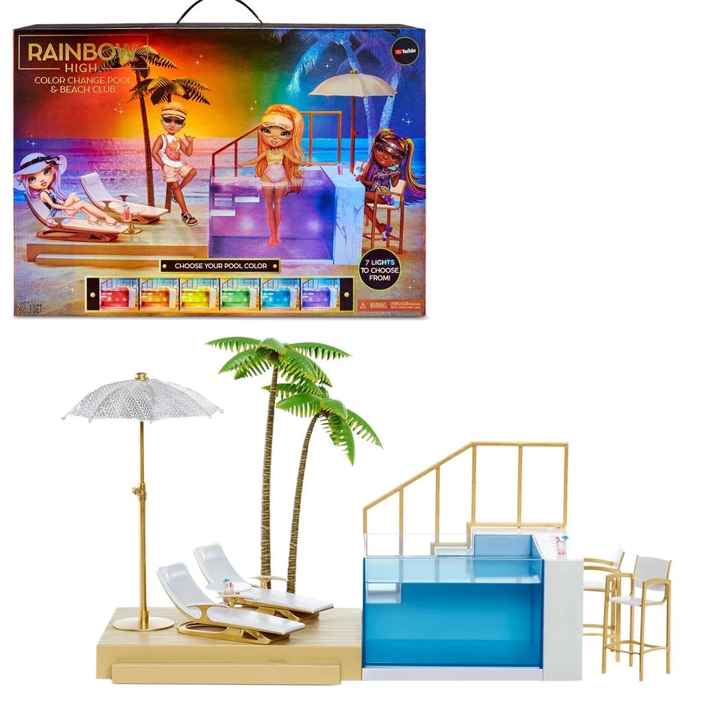 Rainbow High Poppen Color Change Pool And Beach Club Set 7 Rainbow High Poppen Color Change Pool And Beach Club Set - Afbeelding 7