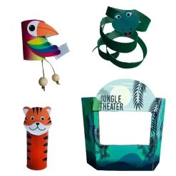 Re-cycle-me Jungle Theater Knutselset ReCycleMe -Speelgoed Verkoop re cycle me jungle theater 1