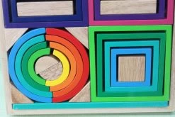 Goki 58655 Bouwstenenset Regenboog In Houten Kist -Speelgoed Verkoop regenboog bouwblokken goki 58655 2 scaled 1