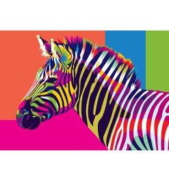 Regenboog Zebra Schilderen-op-nummer
