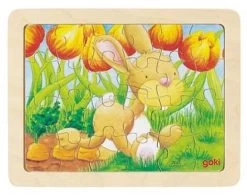 Set Houten Puzzels Dieren , 6 Delig -Speelgoed Verkoop set houten puzzels goki 57807 1 1