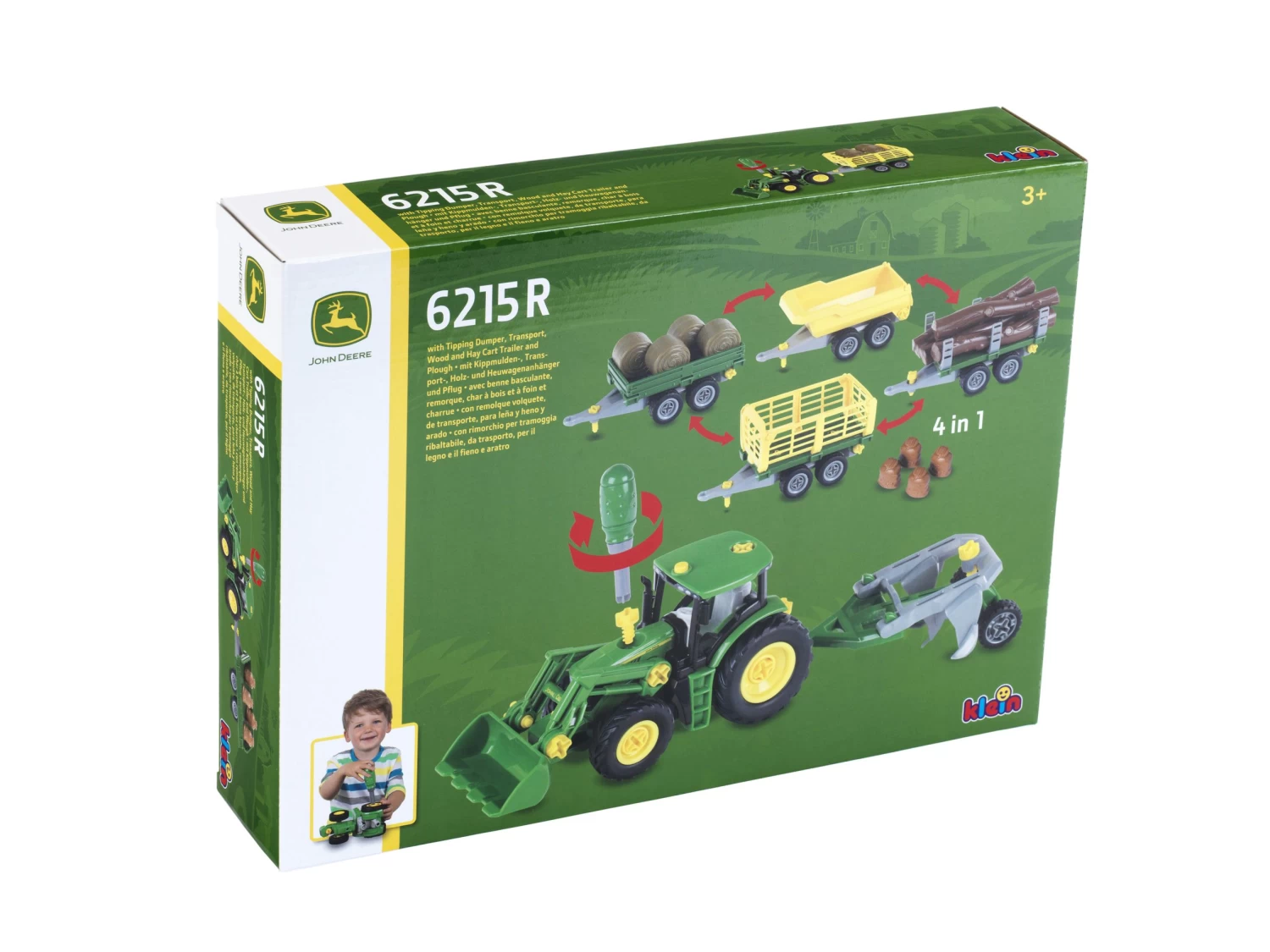 Theo Klein 3907 – John Deere Tractor Met Voorlader, Aanhanger (4 Modules) En Ploeg 3 Theo Klein 3907 – John Deere Tractor Met Voorlader, Aanhanger (4 Modules) En Ploeg - Afbeelding 3
