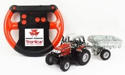 Tronico Micro Radiografisch Bestuurbare Massey Ferguson MF 7600 Met Aanhanger – 1 : 64 -Speelgoed Verkoop tractor mf7600 rc tronico micro 9541 1 1