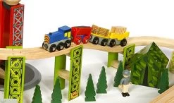 BigJigs BJT280 Houten Trein Cement Silo -Speelgoed Verkoop treinset bouwterrein bigjigs bjt019 2