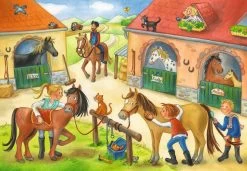 Ravensburger Vakantie Op De Manege Kinder-Puzzel 2 X 12 Stukjes -Speelgoed Verkoop vakantie op de manege puzzel ravensburger 2