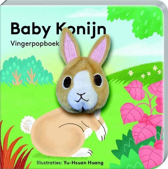 Vingerpop Boekje Baby Konijn Baby/Peuterboek 1 Vingerpop Boekje Baby Konijn Baby/Peuterboek