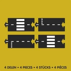 WayToPlay Straight Rubber Autobaanstukken 4pc -Speelgoed Verkoop waytoplay rubber autobaan uitbreidingsset straight speelactief 1